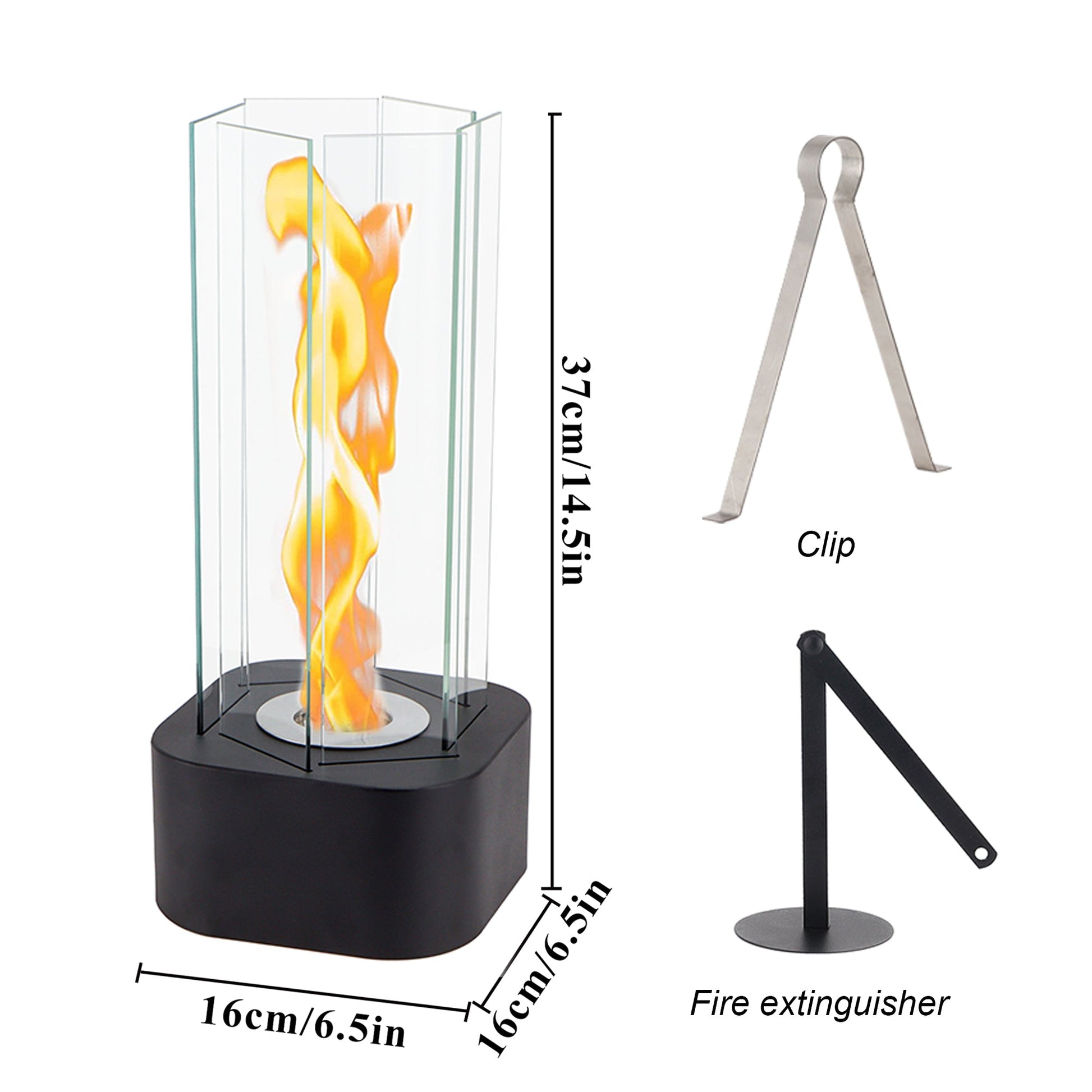 Hexagonal Clean-Burning Fuel Vented-Free Fireplace-3