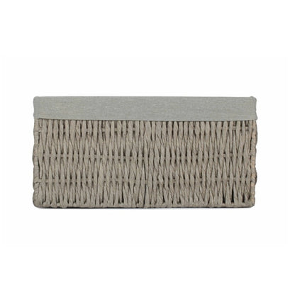 Grey Paper Rope Storage Basket with Grey Cotton Lining-5