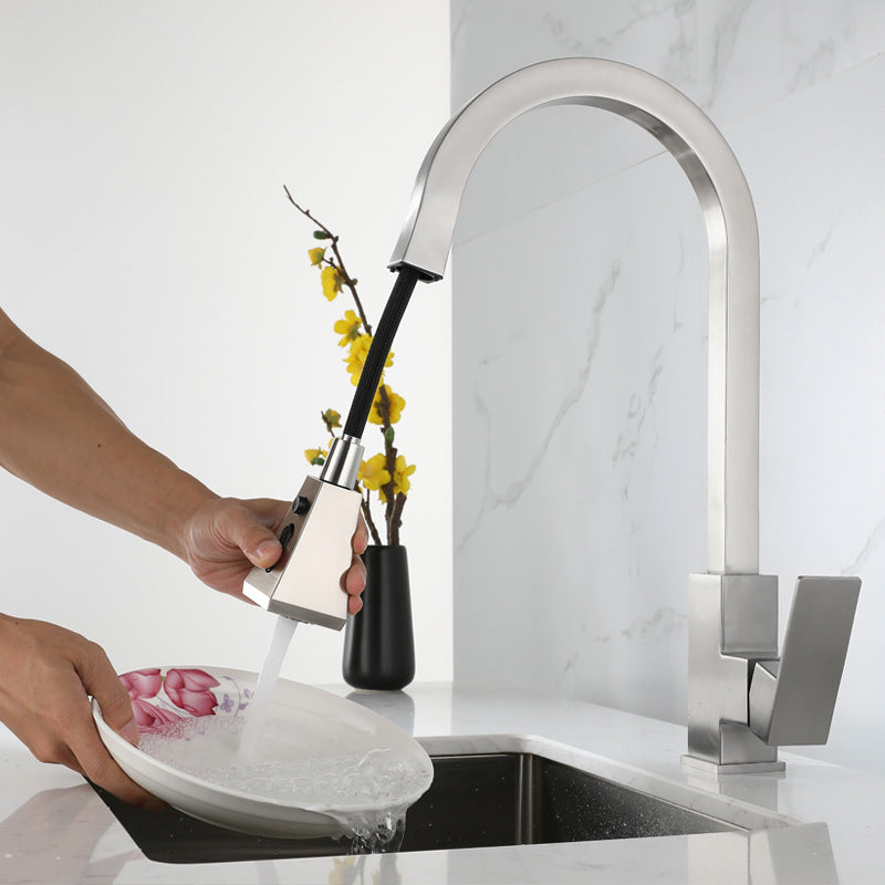 Square Kitchen Pull-Out Faucet-2